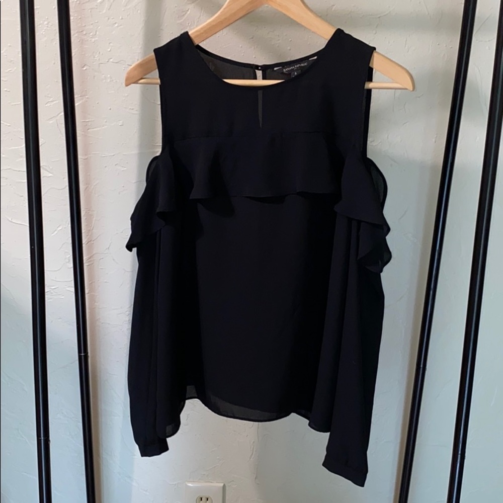 Banana Republic black off shoulder blouse